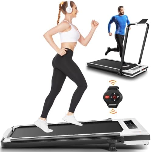 ANCHEER 7.5MPH Under Desk Treadmill for Home/Gym/Office | ANCHEER 2s Folding Compact Treadmill with Incline and LED Tou