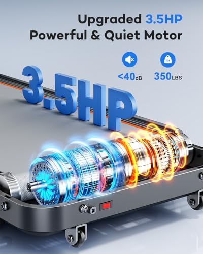 Rayspace Foldable Treadmill with 10% Incline Upgrade for Home/Office | Rayspace Low Noise Walking Pad Treadmill with Ha