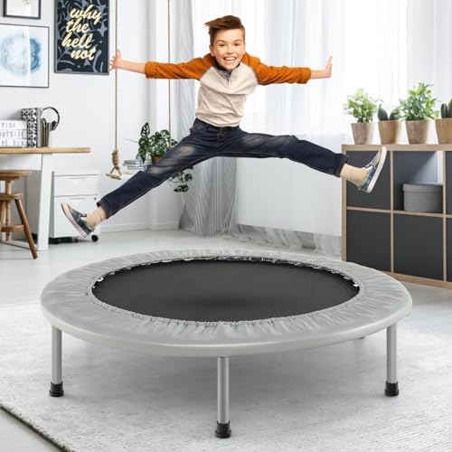 Giantex 36" Folding Mini Trampoline for Adults and Kids, Portable and Compact for Home Gym, Max Load 330lbs, Foldable |