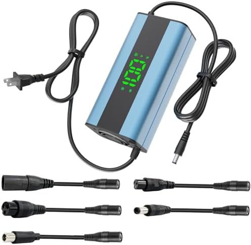 Electric Scooter Charger 42V 2A Smart Display Fast Charging Compatible Multiple Models Electric Scooter Charger 5 in 1 P