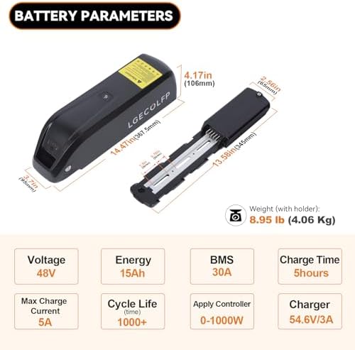 48V 15Ah Lithium Battery Pack with 30A BMS for Electric Bikes | High Capacity 15Ah Lithium Battery Pack for Electric Ve