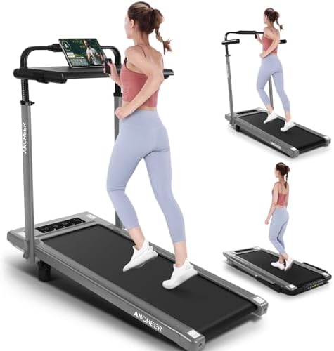 ANCHEER Walking Desk Treadmill for Home Workouts 12% Incline & Adjustable Height, Desk Workstation, 300lb Capacity, Fold - Image 50