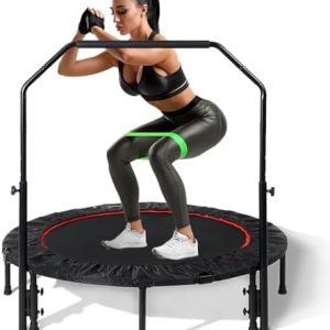 Portable Fitness Foldable Trampoline for Kid/Adults in-Home Mini Rebounder 40" Max Load 330lbs Recycled Claim Standard 1