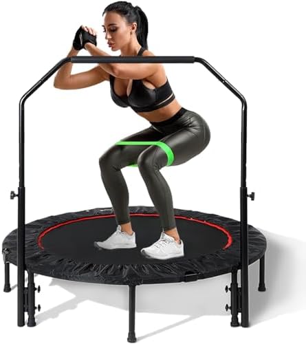 Portable Fitness Foldable Trampoline for Kid/Adults in-Home Mini Rebounder 40" Max Load 330lbs Recycled Claim Standard 1