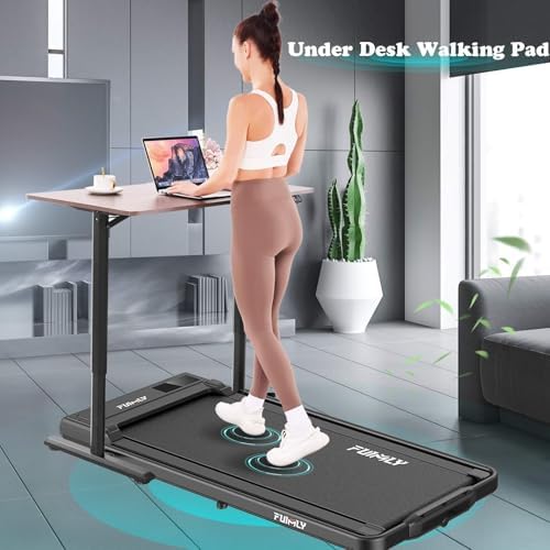 Portable folding treadmill with incline walking pad for office use -Under desk treadmill - 4-in-1 running machine