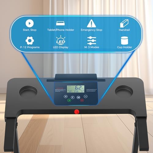 AoraPulse Portable Foldable Treadmill for Home Exercise | AoraPulse Small Folding Treadmill for Home Office Fitness | A