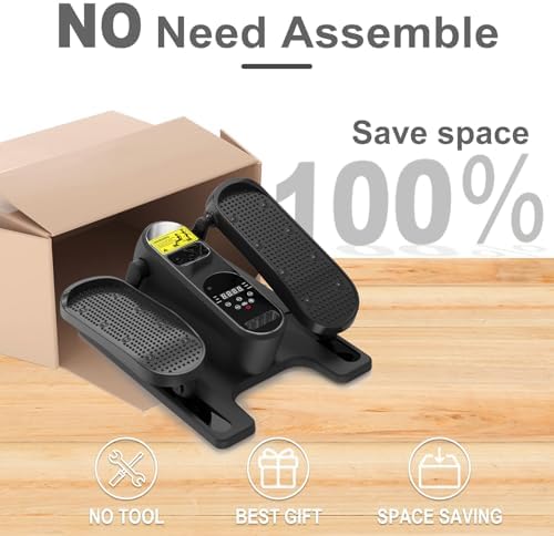 Electric Seated Pedal Exerciser for Seniors with 12 Adjustable Speeds and Remote Control 2-mini Elliptical Leg Exerciser