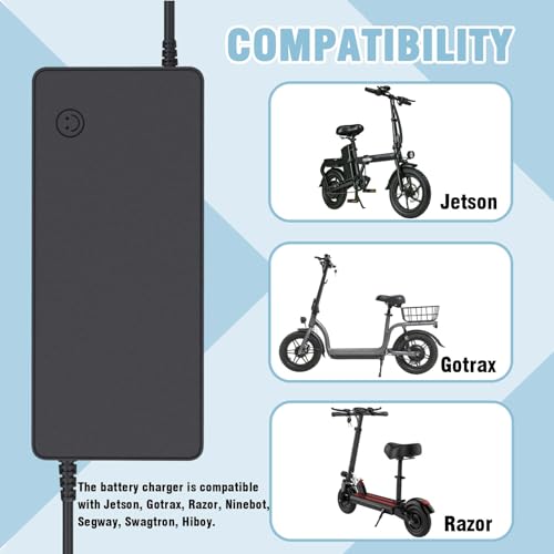 5|6V 2A Universal Electric Bike Charger Compatible with 48V Lithium Battery - Perfect for Ebike, One Wheel, and Electri - Image 4