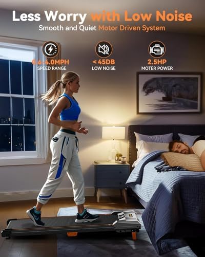 BestGod Incline Under Desk Treadmill - Portable, |5HP, 330lbs Capacity, Perfect for Home and Office Use, Compact Design - Image 4