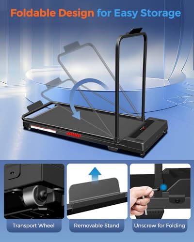 AoraPulse Portable Foldable Treadmill for Home Exercise | AoraPulse Small Folding Treadmill for Home Office Fitness | A