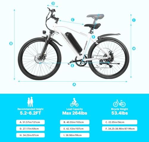 Hoverfly OUREA 26" Electric Bike for Adults, 750W Peak Motor, Shock Absorber Commuter Ebike Hoverfly OUREA 26" Electri