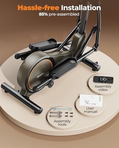 Niceday Hyper-Quiet Elliptical Machine for Home Exercise | Niceday 15.5IN & 20IN Stride Elliptical Trainer for Home | N
