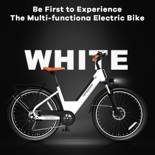 1000W/1500W Peak Electric Bike for Adults, Up to 80 Miles Range, UL Certified Ebike
| Removable Battery, 26/24'' UL Cer - Image 2