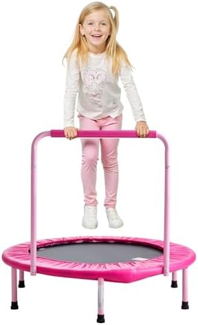 VEVOR 3FT Foldable Trampoline for Toddlers: Recreational Gift, Indoor/Outdoor, Foam Handle, 36" Diameter