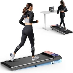 Portable Walking Pad Treadmill for Home Office, |5 HP Quiet Under Desk Treadmill with 5% Incline, 265 Lbs Capacity, 15"