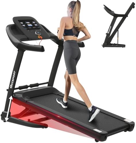 Treadmill with Incline for Home Office | 3 in 1 Under Desk Workstation | |5HP Foldable Compact Treadmills with Remote Co