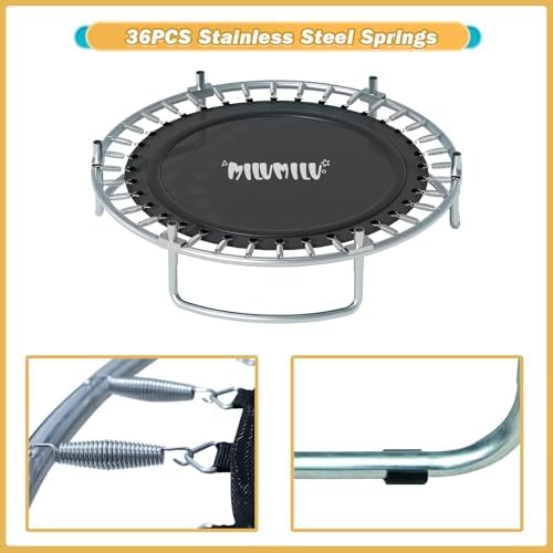 MILUMILU 60" Indoor Outdoor Trampoline for Kids - Birthday Gifts for Children Boy Girl with Safety Net and Hoop - Image 18