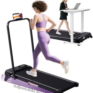 Under Desk Walking Pads Treadmill with Handle Bar and Incline Under Desk Walking Pads Treadmill for Home Exercise Adjust