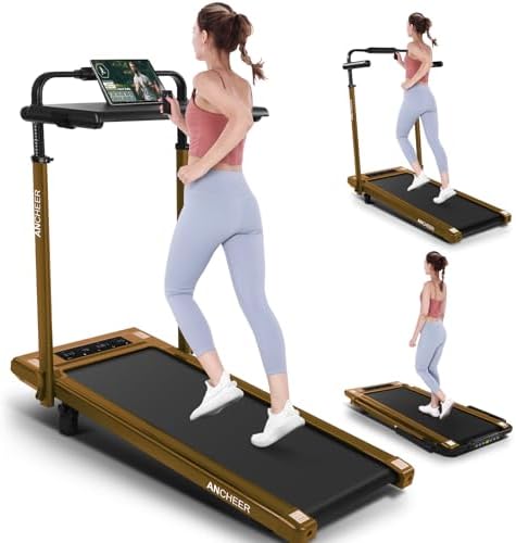 ANCHEER Walking Desk Treadmill for Home Workouts 12% Incline & Adjustable Height, Desk Workstation, 300lb Capacity, Fold - Image 10