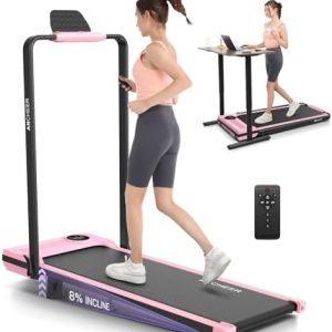 Portable folding treadmill with incline walking pad for office use -Under desk treadmill - 4-in-1 running machine