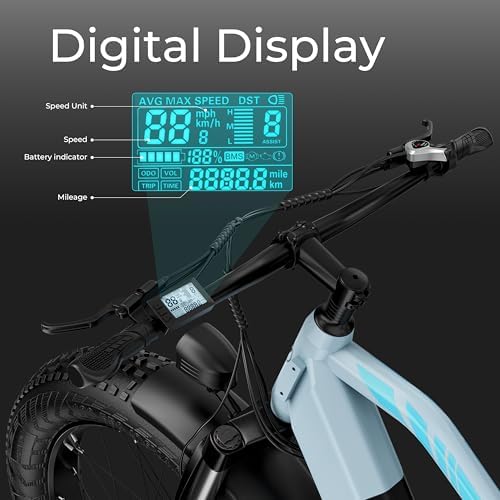 ANCHEER 26" Electric Bike for Adults, 1000W Peak Motor, 60 Miles Range, 48V 15Ah Removable Battery, Fat Tire Electric Bi