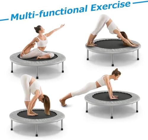 Giantex 36" Folding Mini Trampoline for Adults and Kids, Portable and Compact for Home Gym, Max Load 330lbs, Foldable |