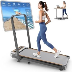 Rayspace Foldable Treadmill with 10% Incline Upgrade for Home/Office | Rayspace Low Noise Walking Pad Treadmill with Ha