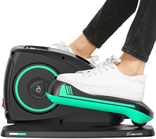 ANCHEER Electric Elliptical Leg Exerciser for Seniors Adults at Desk | Quiet Portable Seated Foot Pedal Exerciser with