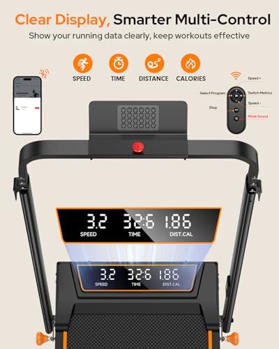 4 in 1 Folding Walking Pad Treadmill for Home Exercise, Upgraded |5HP Motor with LED Display & Handle Bar
| Electric Po - Image 6