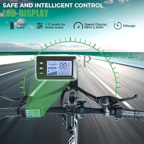 ANCHEER Peak 750W Motor Electric Mountain Bike for Adults, 55 Miles Electric Bicycle 26" SunEbike 48V/374Wh Battery