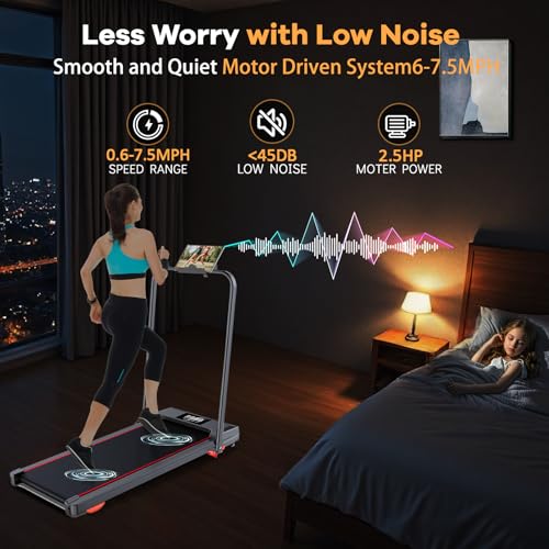 3 in 1 Under Desk Treadmill with Handle Bar for Home Office LED DisplayPortable Treadmills with Hiking Mode and Remote C - Image 6