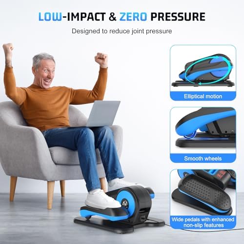 ANCHEER Electric Leg Exerciser While Sitting, Senior Exercise Machine, Fully Assembled 12-Speed Motorized Elliptical Leg