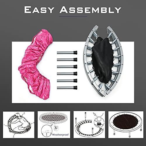 Giantex 36" Folding Mini Trampoline for Adults and Kids, Portable and Compact for Home Gym, Max Load 330lbs, Foldable |