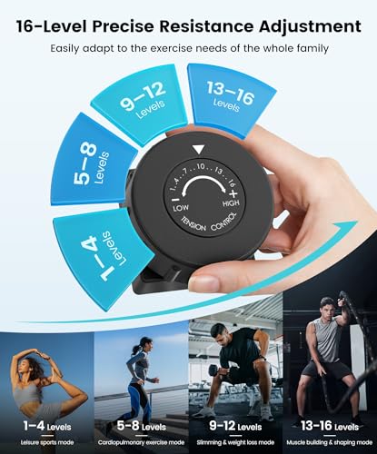 Dripex Hyper-Quiet Magnetic Elliptical Machine for Home Use, 16 Resistance Levels, Pulse Sensor, LCD Monitor - Image 4