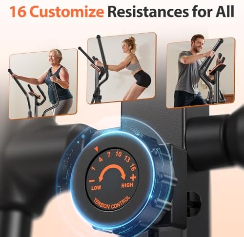 Niceday Hyper-Quiet Elliptical Machine for Home Exercise | Niceday 15.5IN & 20IN Stride Elliptical Trainer for Home | N