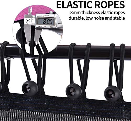 NEWAN Silent Fitness Trampoline for Adults - 48" Diameter with Adjustable Handle Bar and Max Capacity 330 lbs | NEWAN A