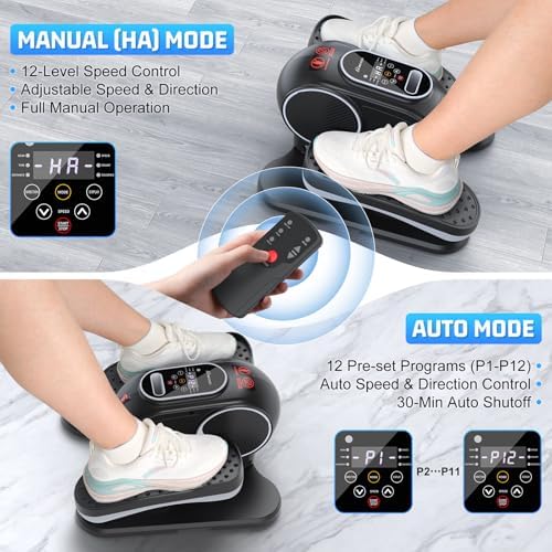 ANCHEER Under Desk Elliptical for Home Office Workouts | Quiet Compact ANCHEER Elliptical Machine for Desk Workouts | A