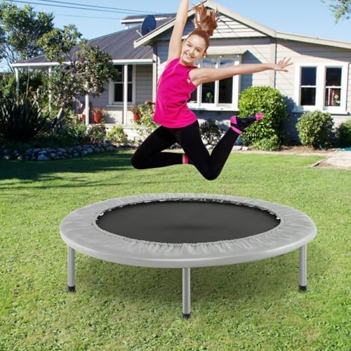 Giantex 36" Folding Mini Trampoline for Adults and Kids, Portable and Compact for Home Gym, Max Load 330lbs, Foldable |