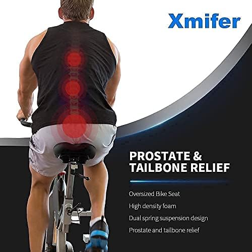 Xmifer Comfortable Bike Seat - Waterproof Leather with Memory Foam - Universal Replacement Bicycle Saddle - Men/Women -