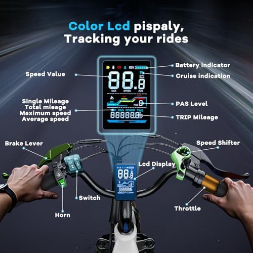 1000W/1500W Peak Electric Bike for Adults, Up to 80 Miles Range, UL Certified Ebike
| Removable Battery, 26/24'' UL Cer - Image 43