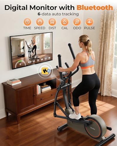 Niceday Hyper-Quiet Elliptical Machine for Home Exercise | Niceday 15.5IN & 20IN Stride Elliptical Trainer for Home | N