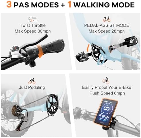 48V 20AH Removable Battery Electric Bike for Adults
| 30+MPH Max Speed Electric Bike
| 80 Miles Max Range Electric Bike - Image 61