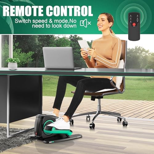 ANCHEER Electric Elliptical Leg Exerciser for Seniors Adults at Desk | Quiet Portable Seated Foot Pedal Exerciser with