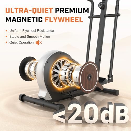 ANCHEERUltra-Silent Magnetic Elliptical Trainer Home Gym, 14 Resistance Levels, Max 400Lbs, Silent Exercise Machine, Hom - Image 9