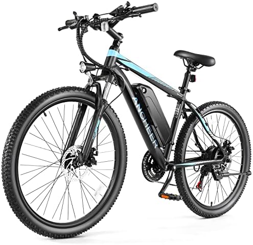 ANCHEER Peak 750W Motor Electric Mountain Bike for Adults, 55 Miles Electric Bicycle 26" SunEbike 48V/374Wh Battery
