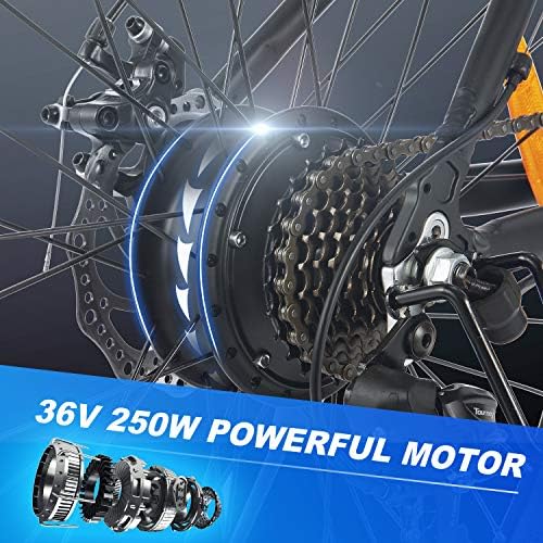 ANCHEER 500W Electric Mountain Bike 27.5'' for Adults with Removable 10.4Ah Battery, Professional 24 Speed Gears, 48V E