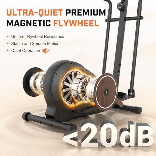 ANCHEER Silent Elliptical Trainer for Home Gym Lovers - 14-Level Resistance & Heart Rate Monitor | ANCHEER Cardiorespir