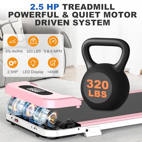 Walking Pad Treadmill with 8% Incline for Home Office and Workouts
| 3 in 1 Folding Walking Pad Treadmill with 320 LBS - Image 3