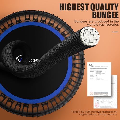 ANCHEER 40"/48" Foldable Rebounder Trampoline for Adults & Kids with Resistance Bands and Bungees
| Indoor & Outdoor Mi - Image 3