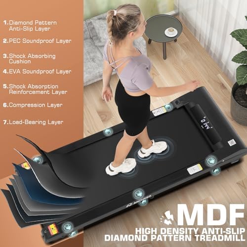 ANCHEER Portable Under Desk Treadmill for Home Office Workout | 300lb Capacity |5HP Portable Treadmill for Home Gym | C